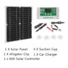 12W Solar Panel Kit 60A 12V Battery Charger with Controller Caravan Boat