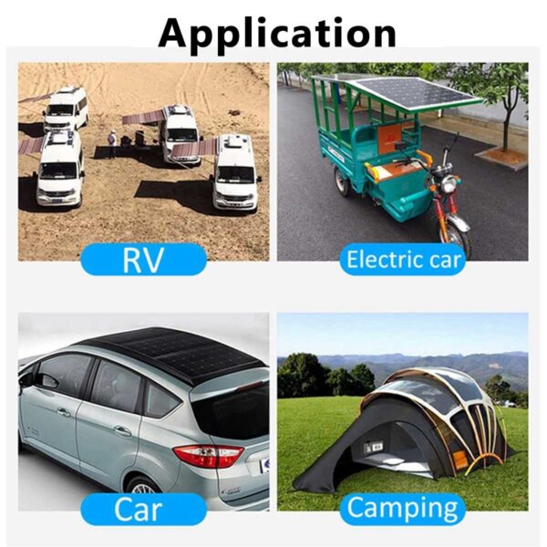 12W Solar Panel Kit 60A 12V Battery Charger with Controller Caravan Boat