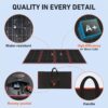 DOKIO 300W Portable Solar Panel Kit Foldable Solar Charger for 12V RV Car Marine Battery+18V DC Output for Portable Power Station,Smart LCD Controller with 2 USB for Cell Phone