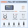 DOKIO 300W Portable Solar Panel Kit Foldable Solar Charger for 12V RV Car Marine Battery+18V DC Output for Portable Power Station,Smart LCD Controller with 2 USB for Cell Phone