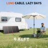 DOKIO 300W Portable Solar Panel Kit Foldable Solar Charger for 12V RV Car Marine Battery+18V DC Output for Portable Power Station,Smart LCD Controller with 2 USB for Cell Phone