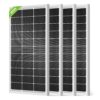 ECO-WORTHY - 400W Solar Panels 4 Pack 100W 12V Monocrystalline Module for Off-Grid Photovoltaic Power for Home Camping Boat Shed Caravan