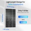 ECO-WORTHY - 400W Solar Panels 4 Pack 100W 12V Monocrystalline Module for Off-Grid Photovoltaic Power for Home Camping Boat Shed Caravan