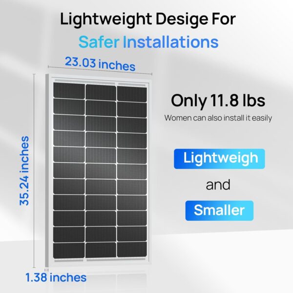 ECO-WORTHY - 400W Solar Panels 4 Pack 100W 12V Monocrystalline Module for Off-Grid Photovoltaic Power for Home Camping Boat Shed Caravan