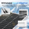 ECO-WORTHY - 400W Solar Panels 4 Pack 100W 12V Monocrystalline Module for Off-Grid Photovoltaic Power for Home Camping Boat Shed Caravan