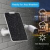 Solar Panel Charging Compatible with Arlo Pro 3/Pro 4/Pro 5S/Ultra/Ultra 2/Go 2, Continuous Power Supply IP65 Weatherproof with 9.8ft Charging Cable and Adjustable Wall Mount...
