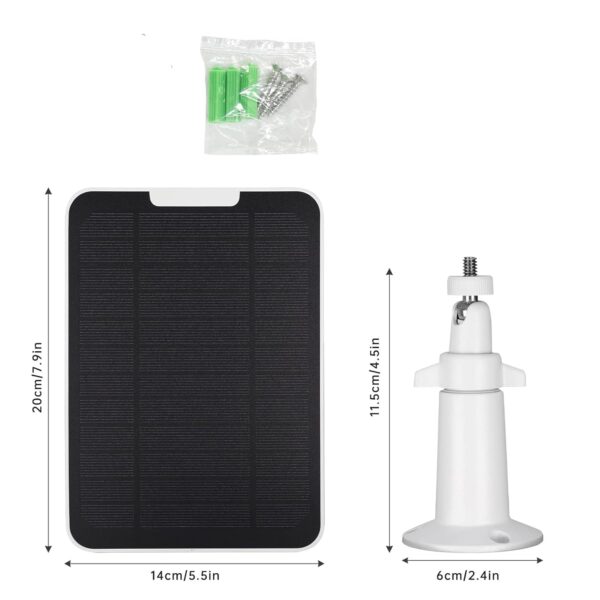 Solar Panel Charging Compatible with Arlo Pro 3/Pro 4/Pro 5S/Ultra/Ultra 2/Go 2, Continuous Power Supply IP65 Weatherproof with 9.8ft Charging Cable and Adjustable Wall Mount...