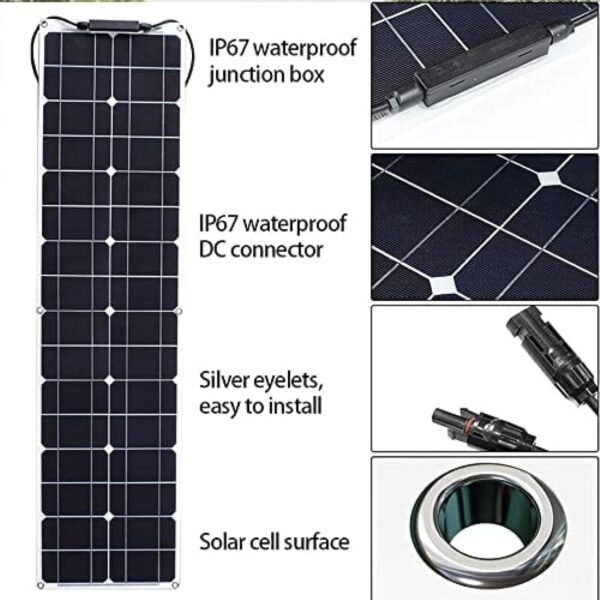 Solar Panel Kit,Solar Panels Solar Panel 400 Watt Flexible Solar Panels 12 Volt Monocrystalline Solar Panel High Efficiency Module Pv