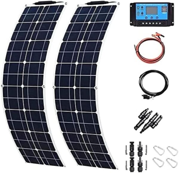 Solar Panel Kit,Solar Panels Solar Panel 400 Watt Flexible Solar Panels 12 Volt Monocrystalline Solar Panel High Efficiency Module Pv