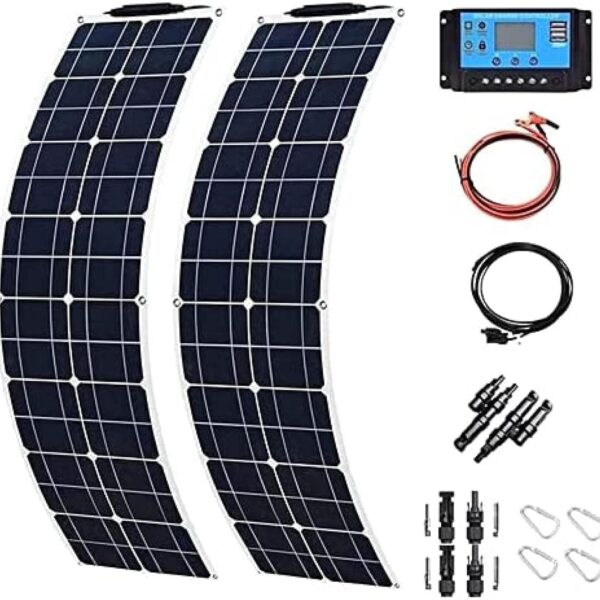 Solar Panel Kit,Solar Panels Solar Panel 400 Watt Flexible Solar Panels 12 Volt Monocrystalline Solar Panel High Efficiency Module Pv
