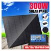 TAINDU High-Efficiency Solar Panels 300W Solar Panel Dual USB Protable Outdoor Waterproof Solar Cells Solar Power Battery Charger for Phone RV Car Camping For Off-Grid Applications