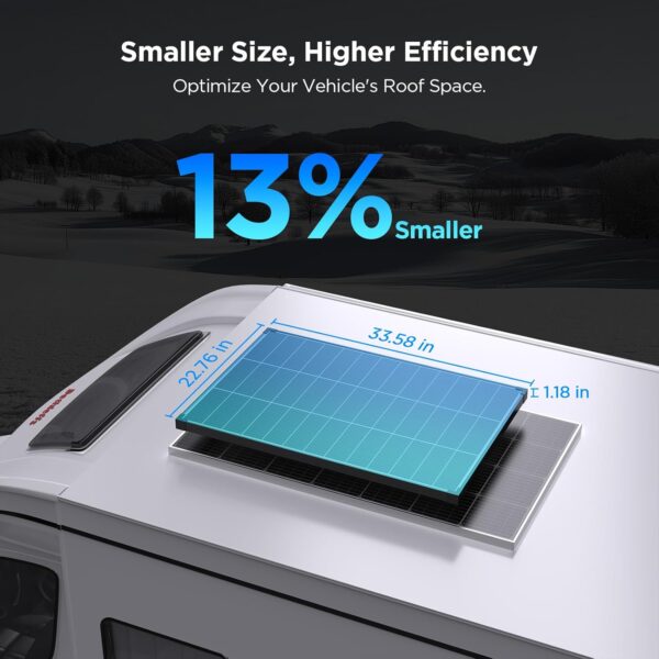 ZOUPW N-Type 16BB 100 Watt Solar Panel,Solar Panel 100W 12V,25% High Efficiency Monocrystalline PV Module IP68 Waterproof for RV Camp Marine Rooftop Power Station Off-Grid...