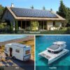 ZOUPW N-Type 16BB 100 Watt Solar Panel,Solar Panel 100W 12V,25% High Efficiency Monocrystalline PV Module IP68 Waterproof for RV Camp Marine Rooftop Power Station Off-Grid...