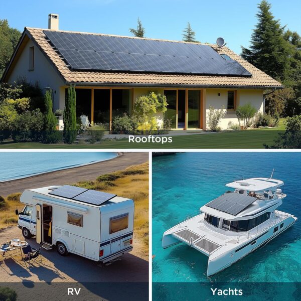 ZOUPW N-Type 16BB 100 Watt Solar Panel,Solar Panel 100W 12V,25% High Efficiency Monocrystalline PV Module IP68 Waterproof for RV Camp Marine Rooftop Power Station Off-Grid...